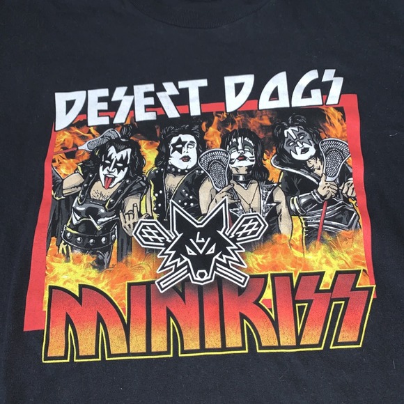 Las Vegas Desert Dogs T-Shirt Lacrosse Minikiss Men Black Med Short Sleeve NLL - Picture 2 of 6